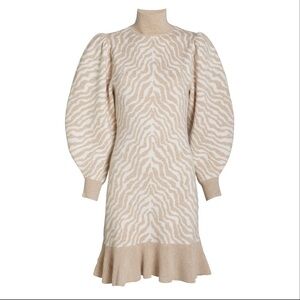 Ulla Johnson Joni Zebra  Knit sweater dress